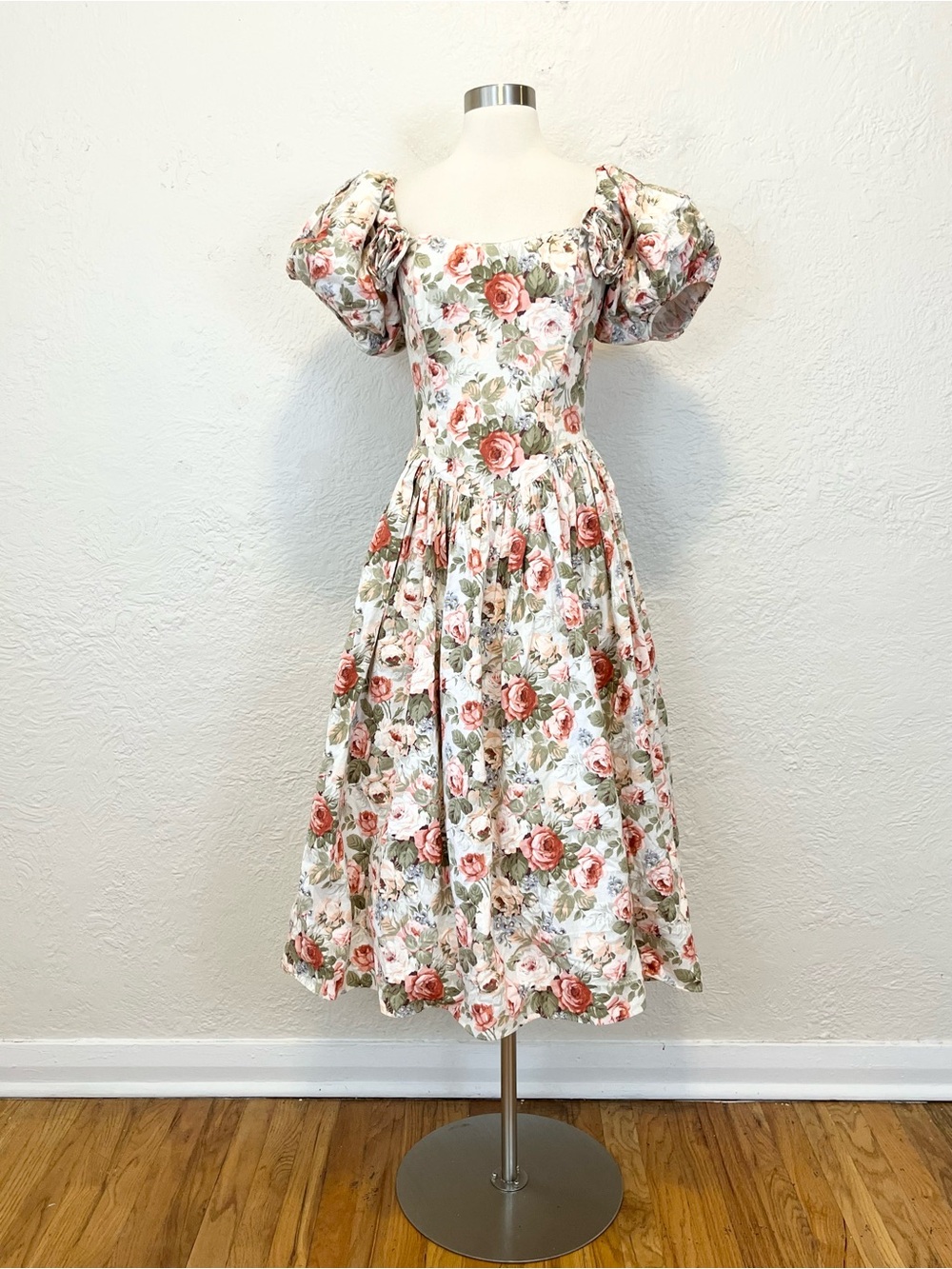 Vintage Jessica McClintock Dress Cottagecore Praire Floral Coquette size 6 XS/4 - Picture 2 of 15